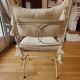 Dining table & 6 white wrought iron chairs Roche Bobois romantic style