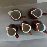 5 small milk pots/bistro cream