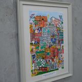 Hand signed modern lithograph by Gunilla Mann, 1990s.