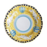 Yellow Seahorse Pasta Plate