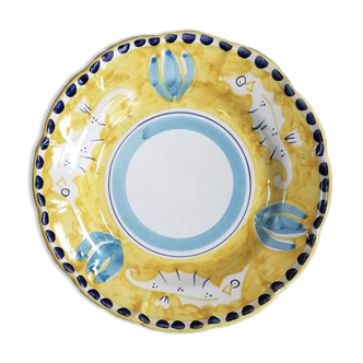 Yellow Seahorse Pasta Plate