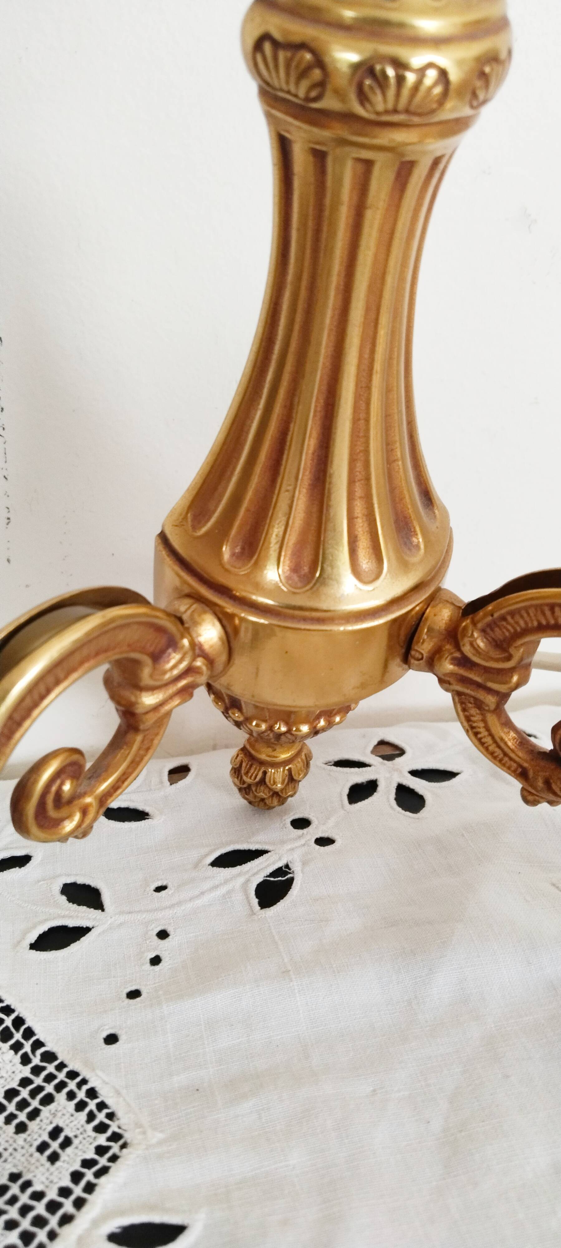 2-light brass wall light, vintage, Louis XVI style