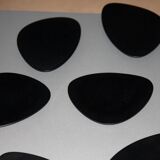 Six Alessi plates for mignardises, soft porcelain.