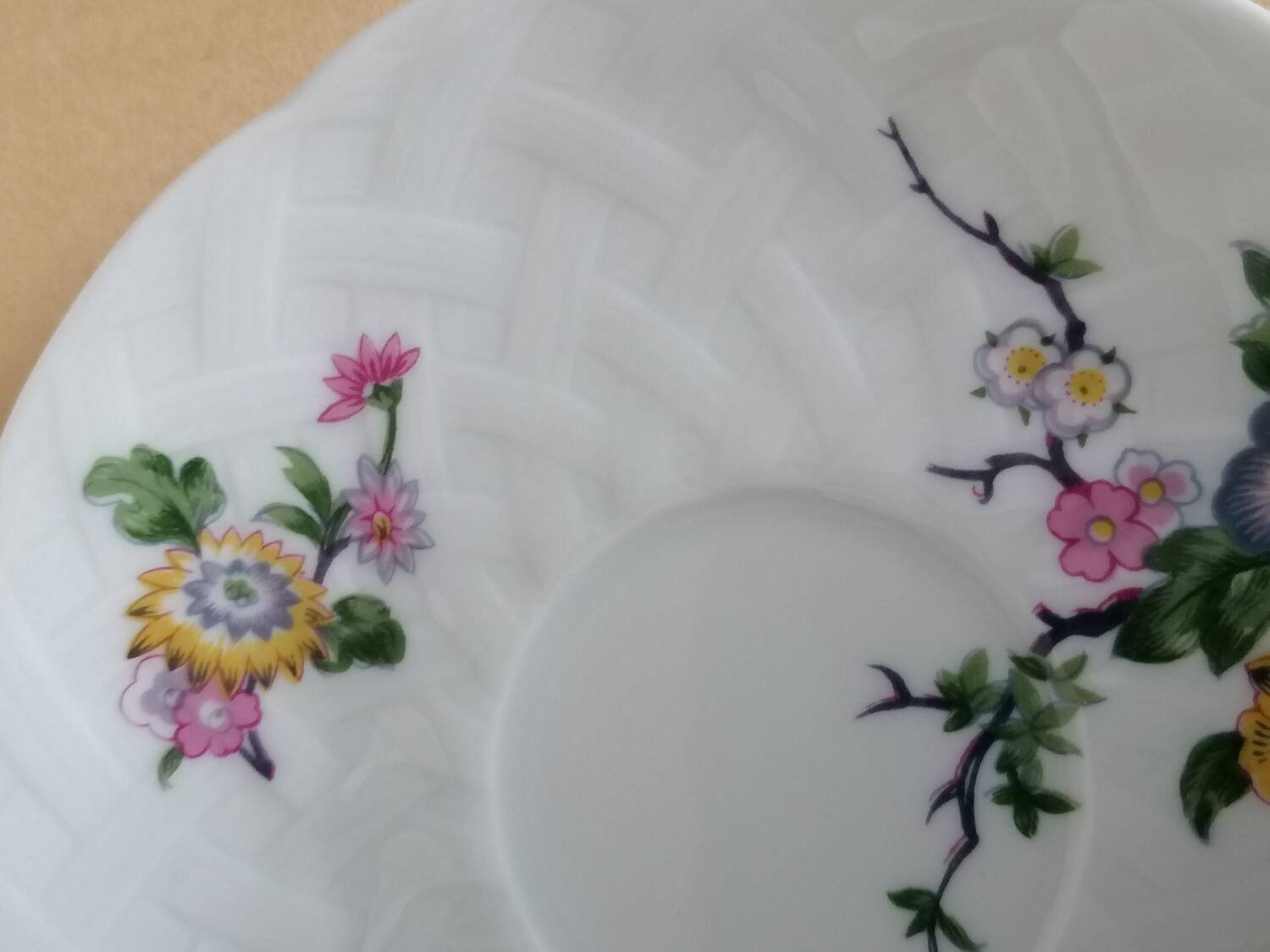 Bernardaud coffee service Limoges birds flowers