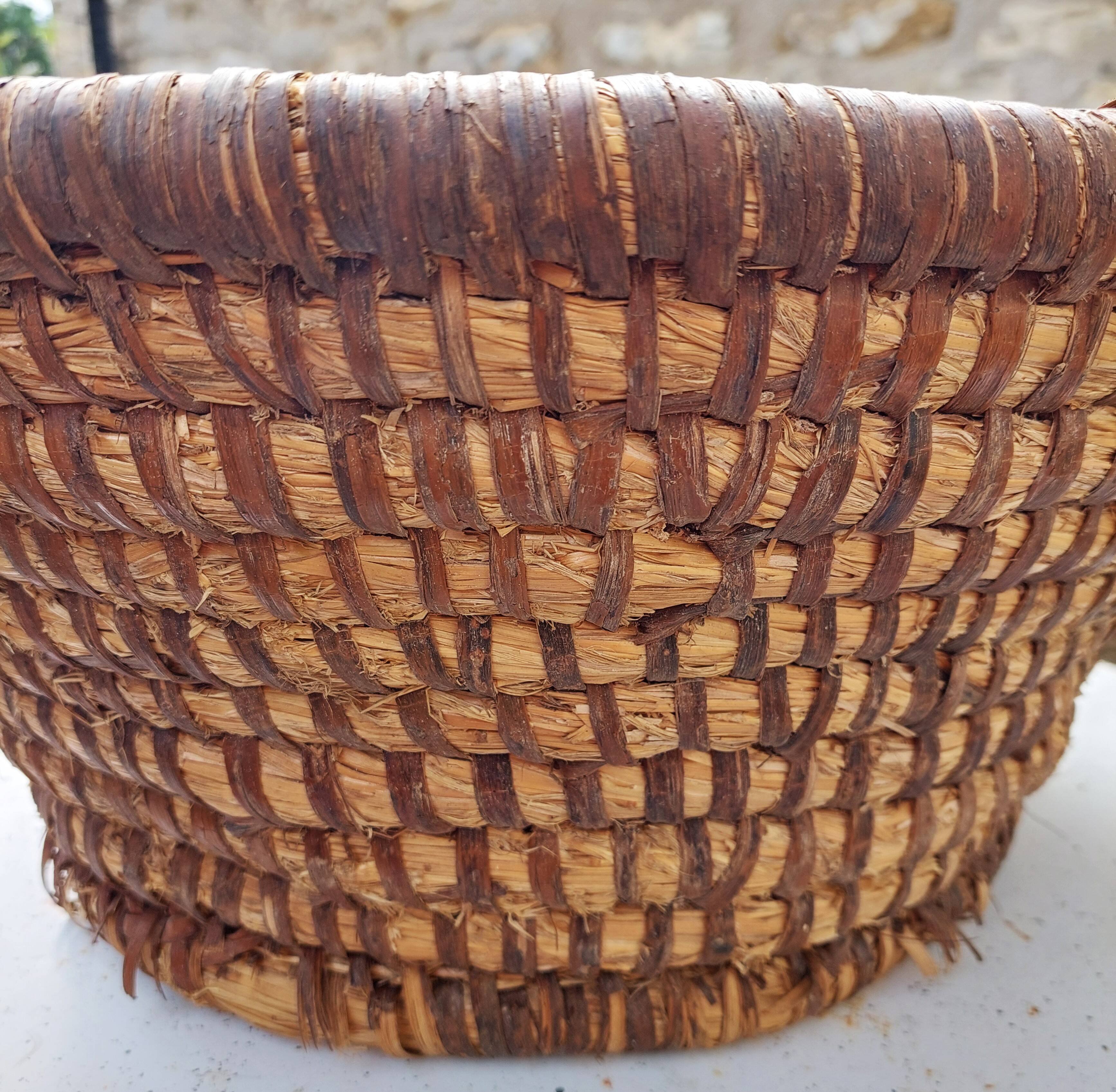 Seagrass bread basket early 20th century 53 cm
