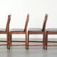 Elegant set of four black cowhide and wooden Art Deco dining chairs