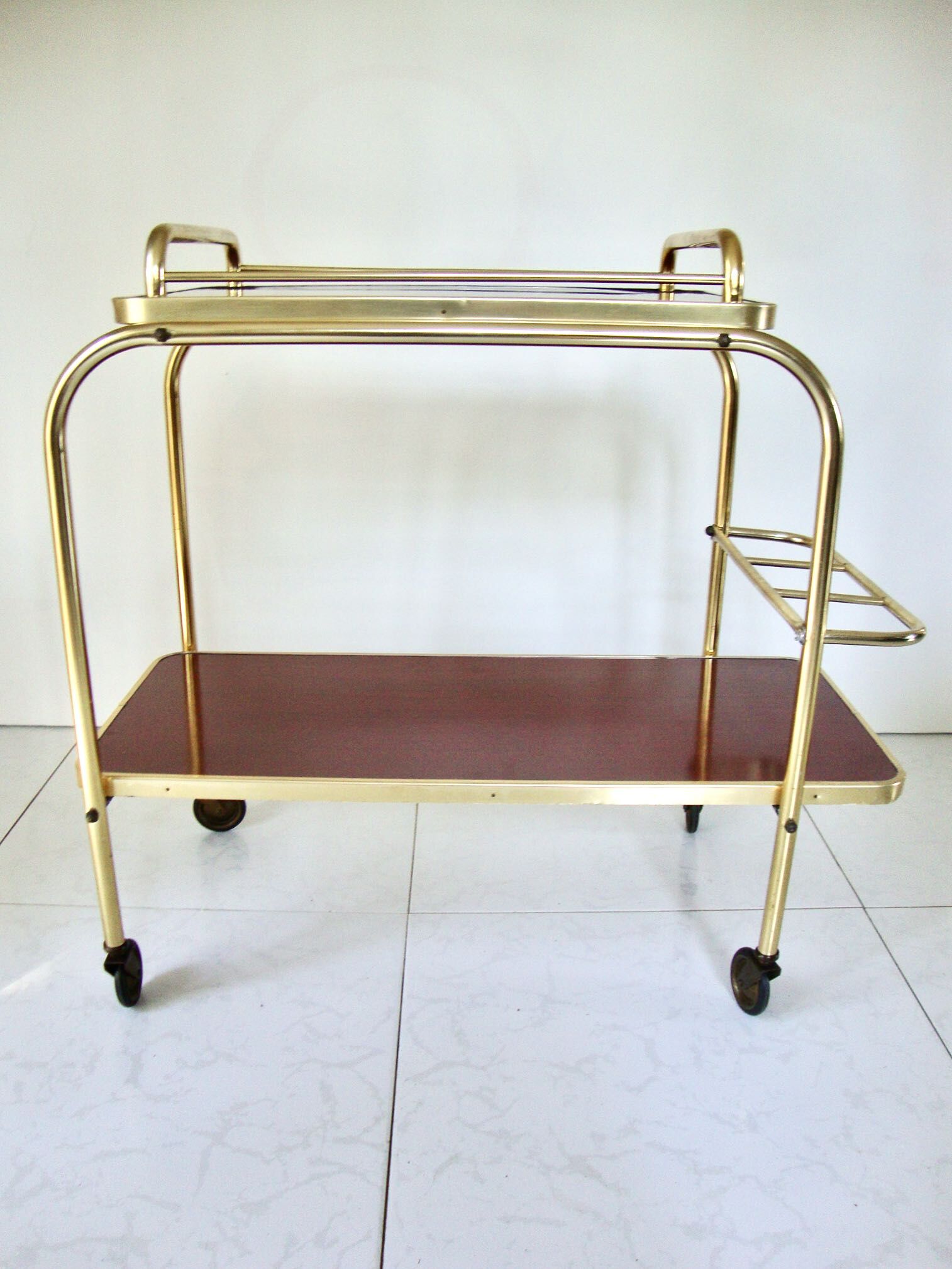 Vintage dessert with serving tray