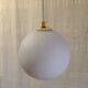 Suspension globe opaline blanche - mid. XXeme