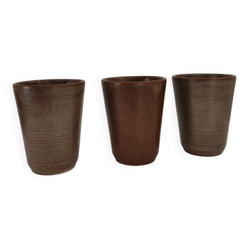 Set of 3 stoneware mugs Digoin - Made in France