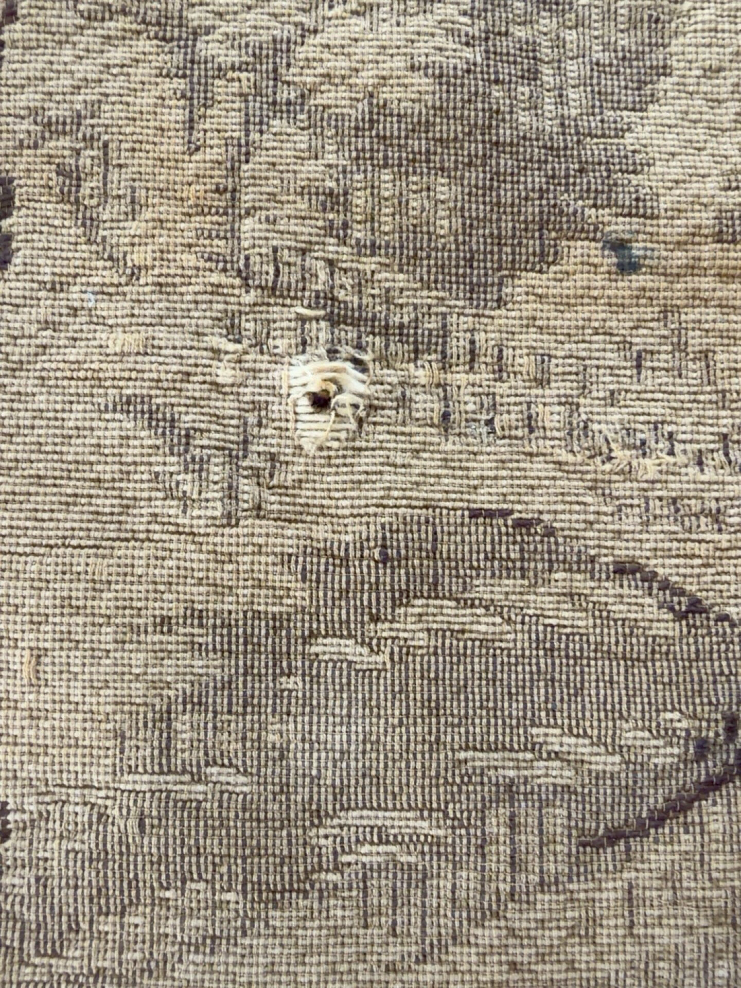 Ancient French Gobelin tapestry – Gallant scene – Early 20th century