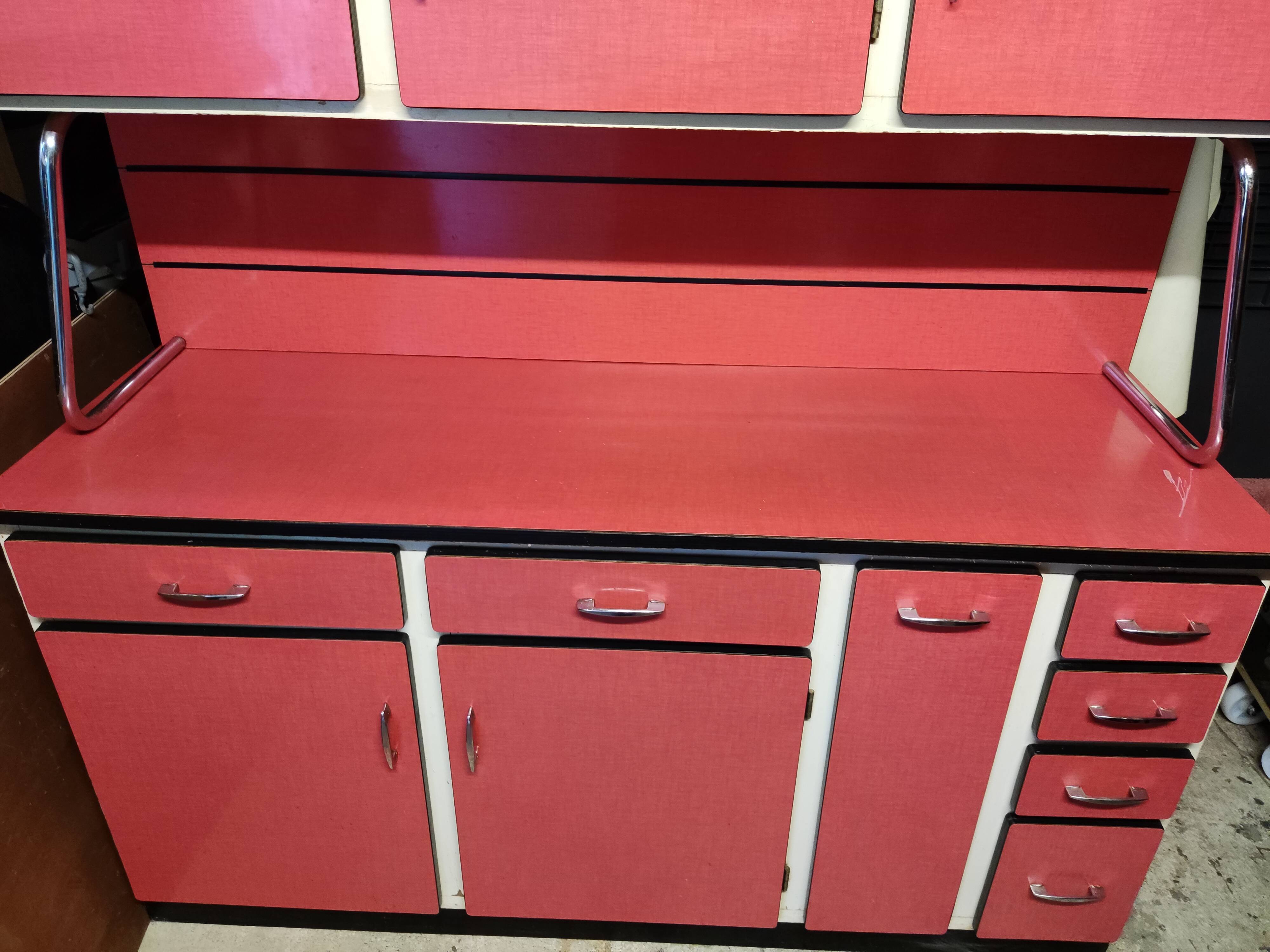 Red formica furniture