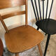 Set of 4 mismatched vintage chairs compass feet