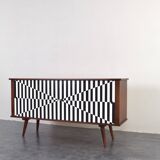 Mid-Century Op-Art Sideboard, 1960s.