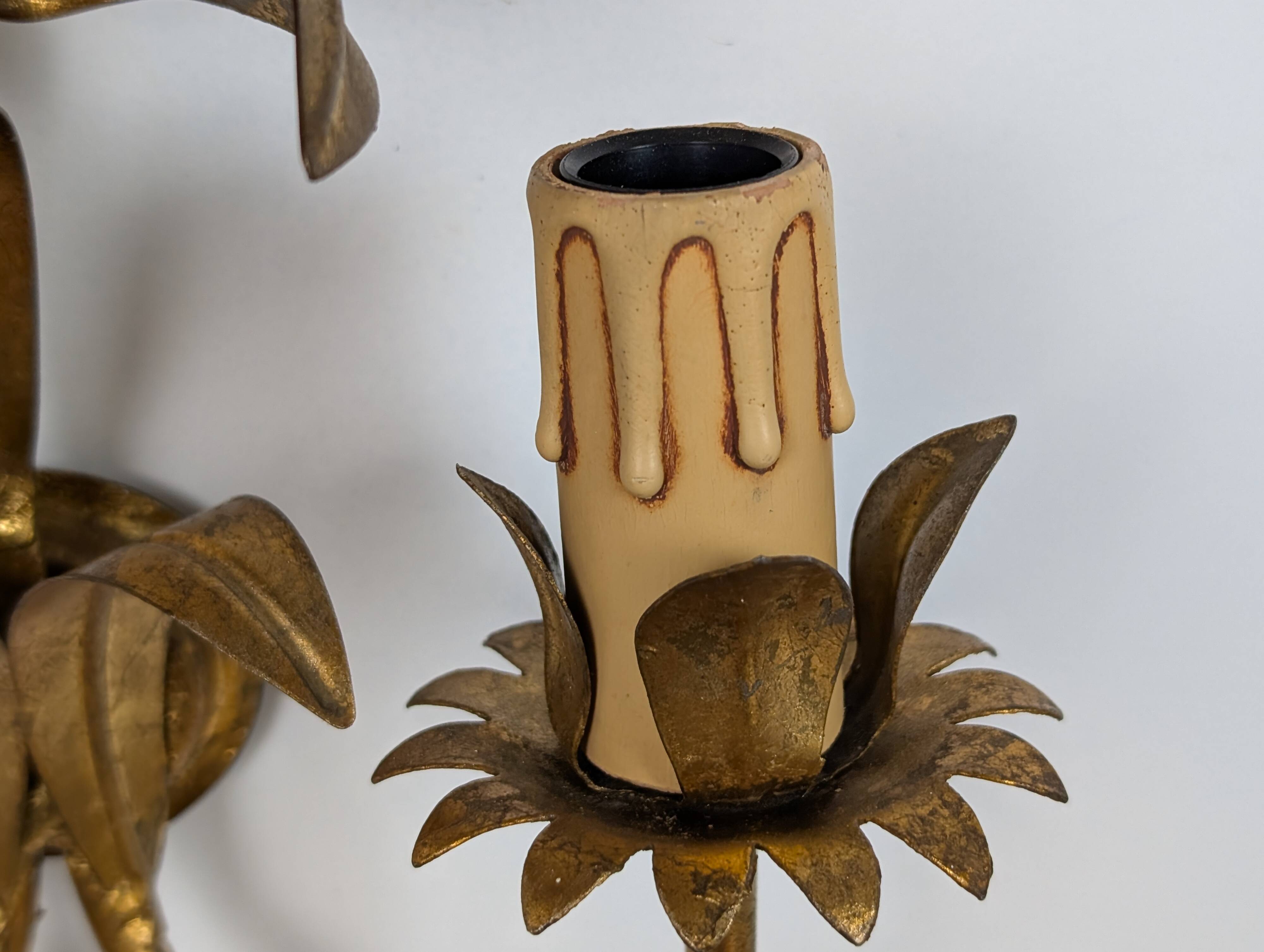 Applique feuilles dorées