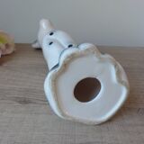 Large romantic ceramic Dalmatian dog figurine from the 1970s,