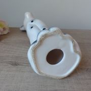 Large romantic ceramic Dalmatian dog figurine from the 1970s,