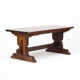 Rustic Oak Vintage Brutalist Dining Table