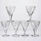 Antique service of 6 cut crystal glasses attributed to Moser, Bohemia.