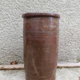 Pot en grès vernissé brun