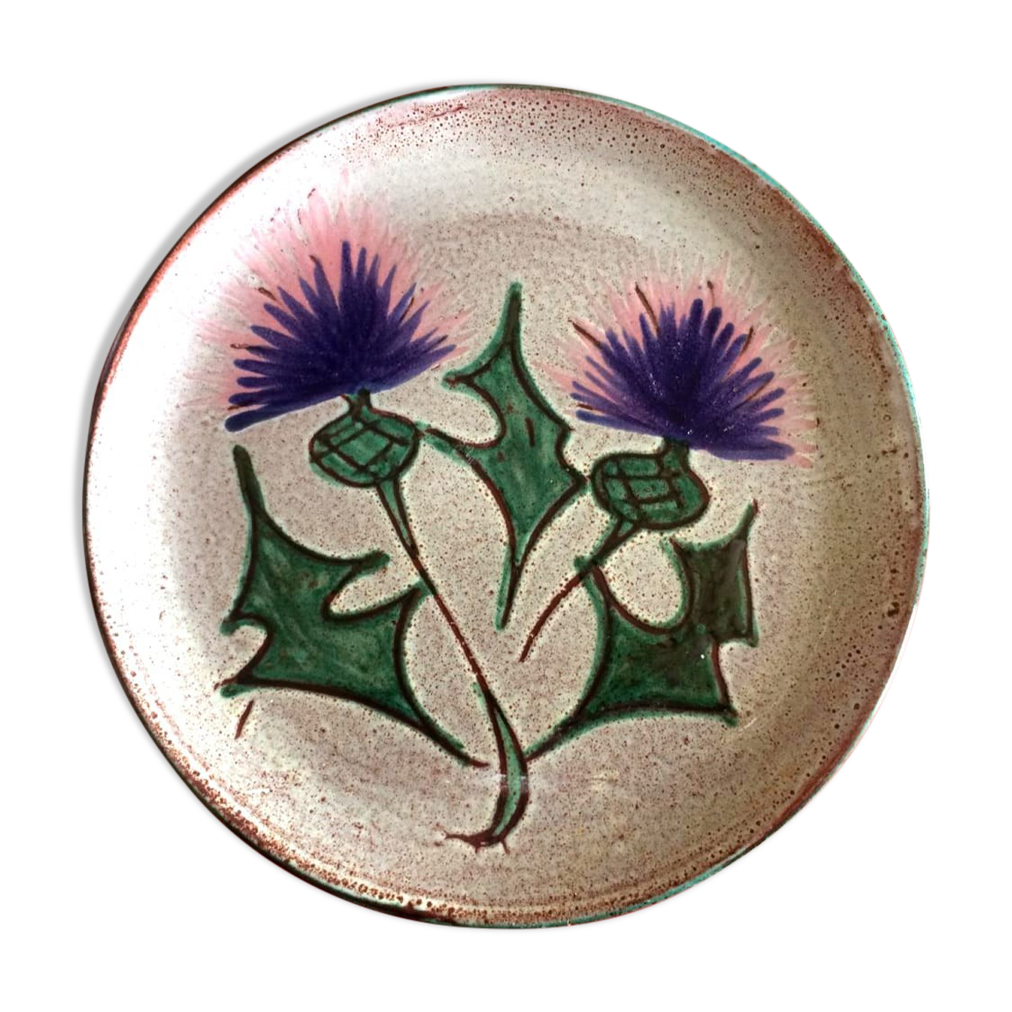 Vallauris plate with thistles