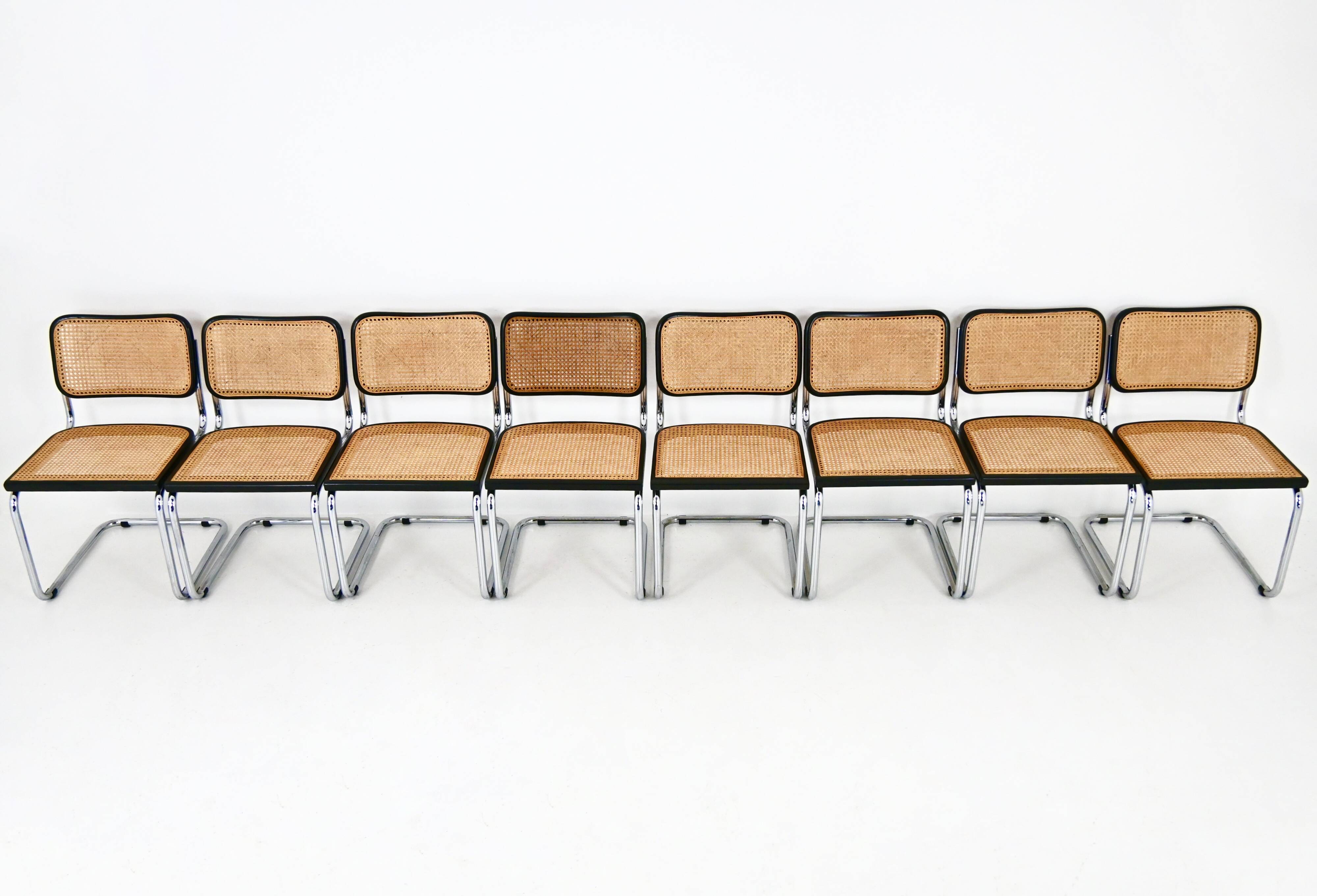 Set of 8 Dining Chairs Style B32 by Marcel Breuer