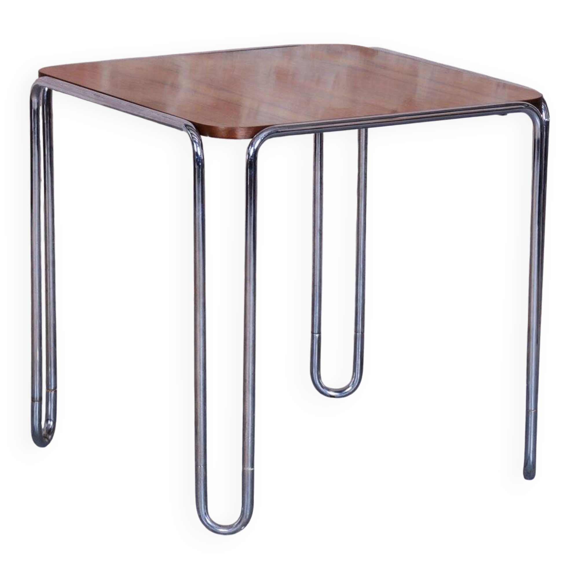 Art Deco Dining Table in Walnut by M. Breuer for Thonet, 1930s