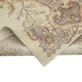 Tapis beige oriental ancien fait à la main 184 cm x 295 cm