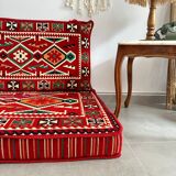 Oriental Red Floor Sofa