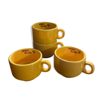 Set of 4 Henry Blanc bistro cups