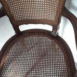Louis XV style armchair from the 1950s-1960s in solid cherry wood
