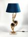 Sculptural lamp in gilded brass and geodes, 1970s