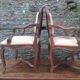 Pair of Louis XV-style walnut armchairs