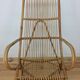 50s rattan chair, high-back basket