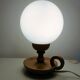 Lamp night light wood and glass vintage Scandinavian design