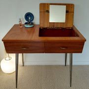 Coiffeuse scandinave en placage teck - années 60