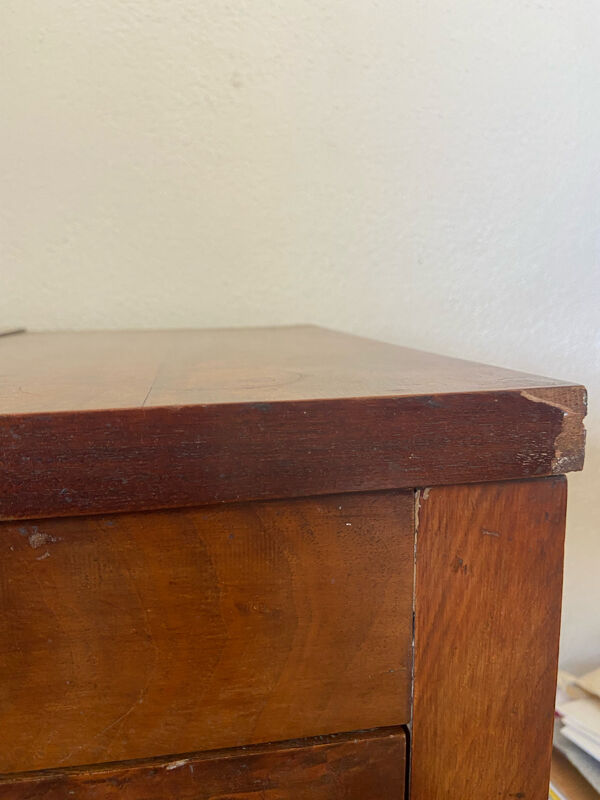 Coiffeuse d’homme en acajou Louis XVI