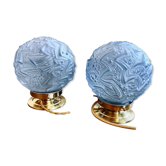 Bluish lamps pair