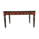English desk with 2 drawers on green leather
