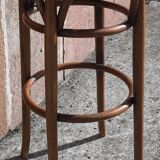 Tabouret de bar en bois courbé (style Thonet)