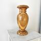 Vase vintage en bois artisanal : sculpture unique tournée sur bois, fleurs séchées