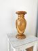 Vintage Handcrafted Wooden Vase: Unique Woodturning Sculpture, Dried Flower