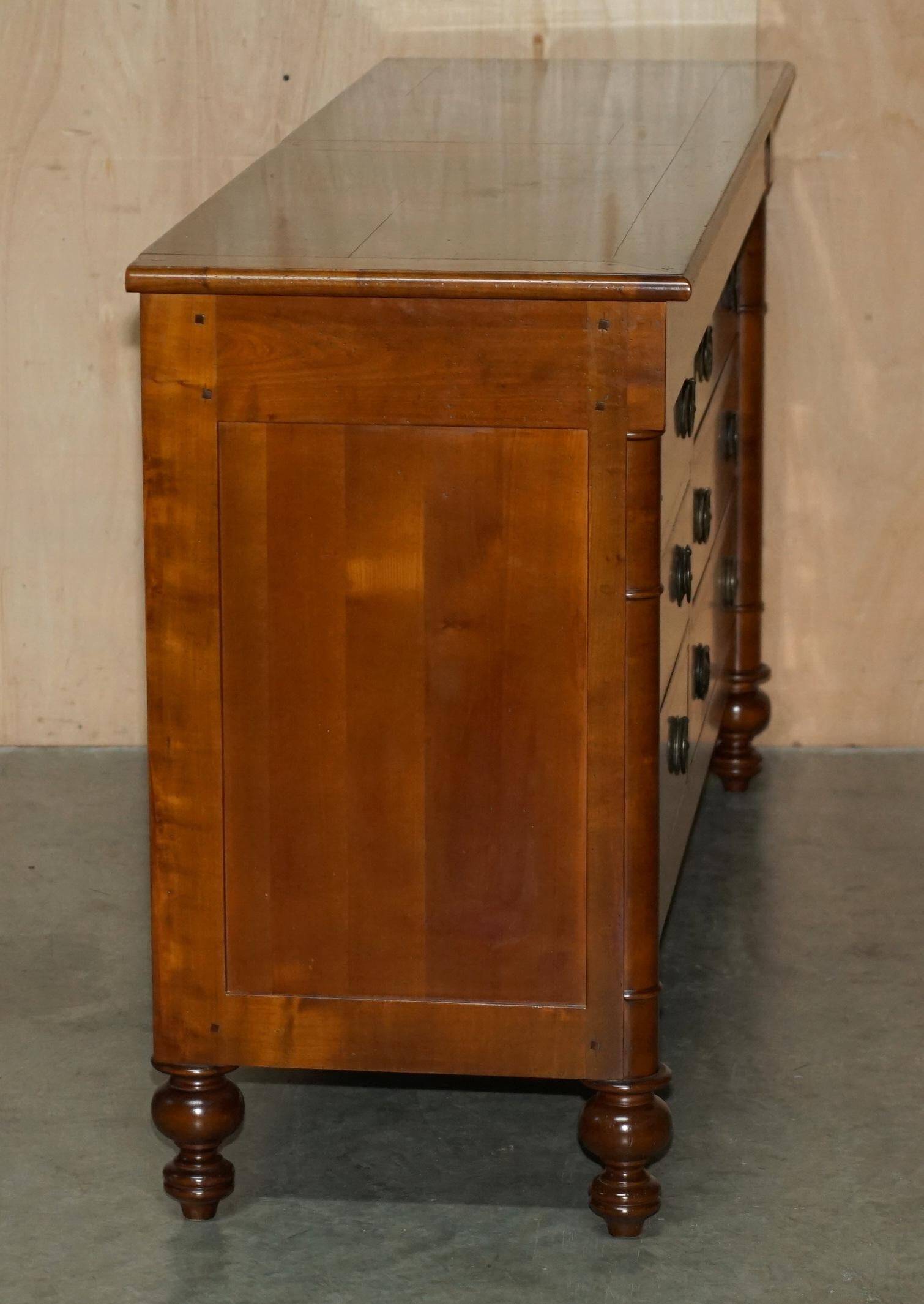 Vintage low cabinet from Grange made of cherry wood.