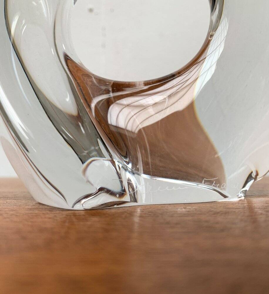 French glass table lamp from the mid-century by Daum, 1960s.