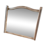 Raw wooden mirror, to be placed or hung.