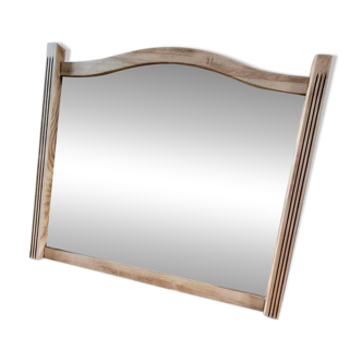 Raw wooden mirror, to be placed or hung.