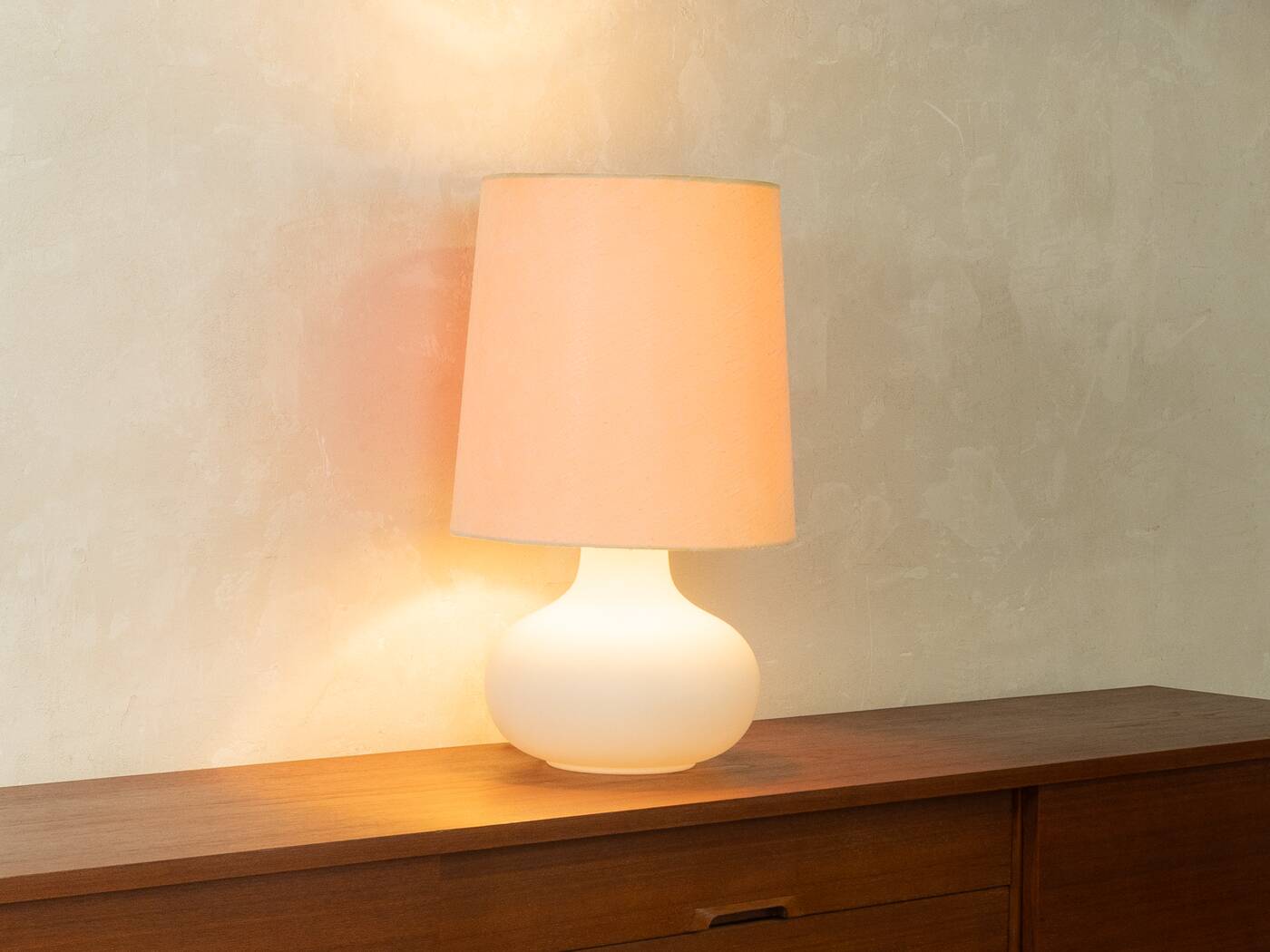 1970s table lamp, Heinz Josef Ohm, Glashütte Limburg, vintage