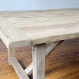 Farm table in solid old oak - Millau 200 by 100 cm