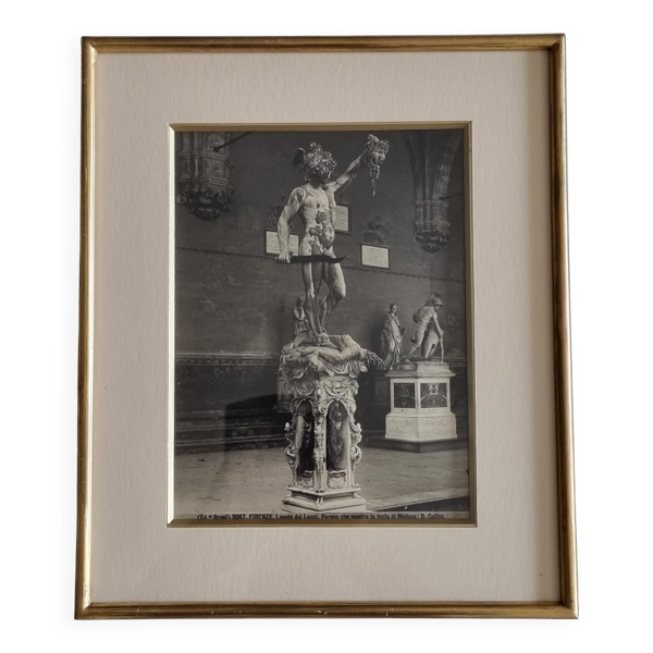 Photo gélatino-argentique Broni Florence Persée Cellini vers 1900 30x35 cm