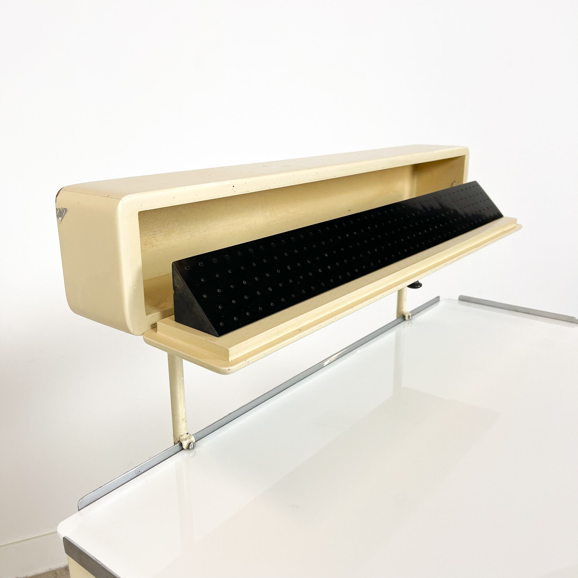 Industrial medical dentist cabinet on wheels Germany 1950s