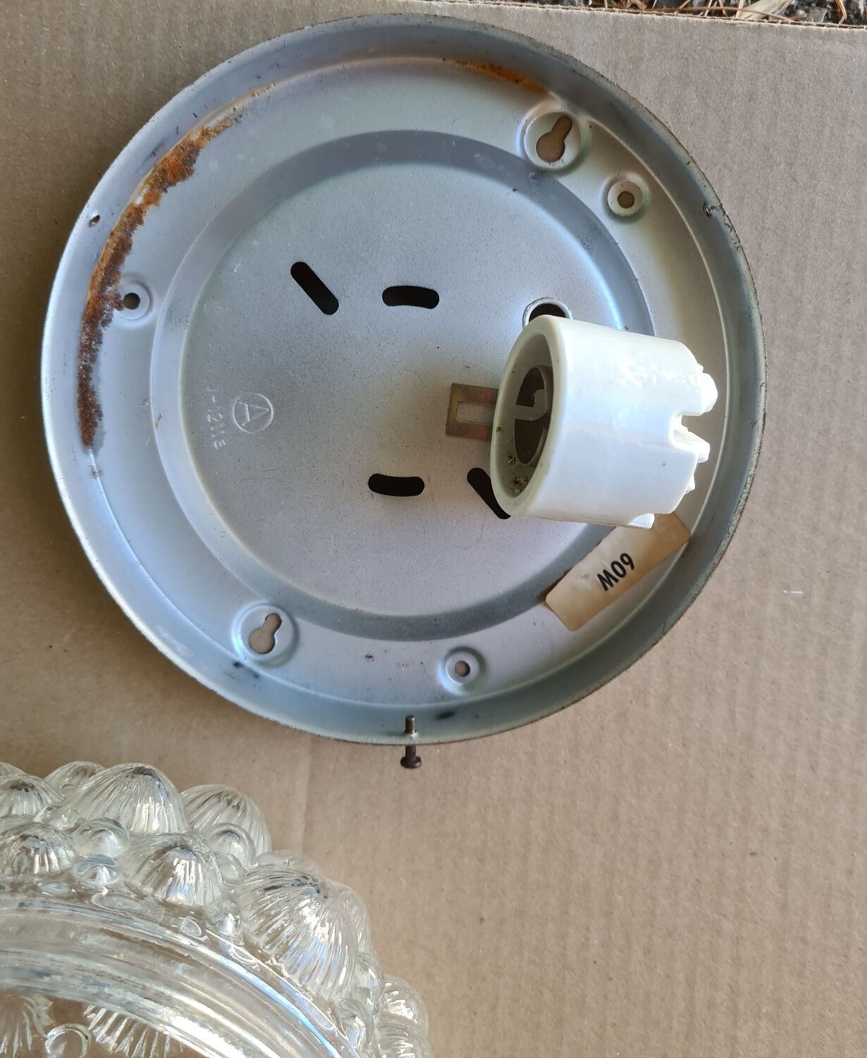 Vintage bubbled glass ceiling light